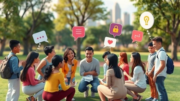 Concept of non-punitive crime prevention strategies featuring diverse people's collaboration.