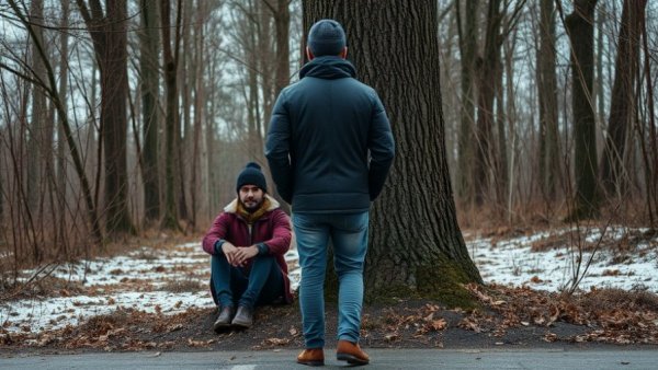 Body camera footage showing law enforcement interaction outdoors