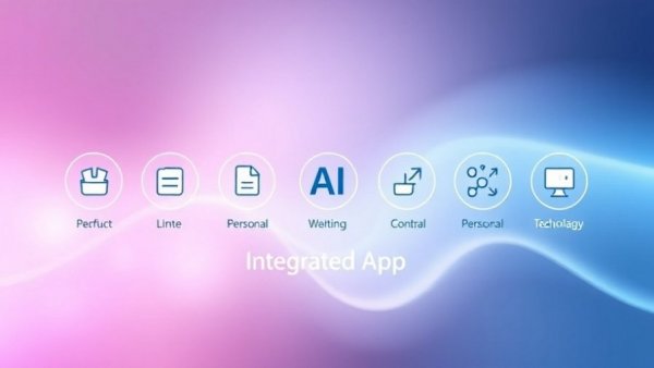 Abstract AI integration display with tech icons promoting Personal Intelligence in AI Mode.