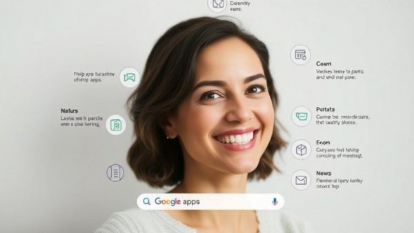 Google Personal Intelligence graphic with smiling woman and icons.