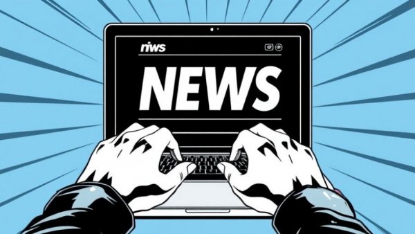 Google AI Mode Personalization in retro pop art style laptop news illustration.