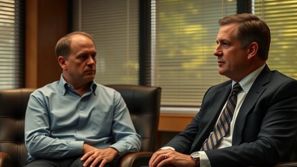 Uvalde officer acquittal discussion between two men in office.