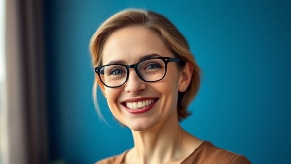 Networking video interview with a honey bee veterinarian smiling professionally.