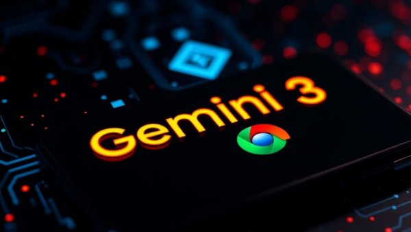 Google AI Overviews Powered By Gemini 3 on smartphone screen.