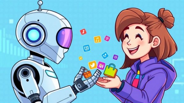 AI recommendations change every query with cartoon AI and user.