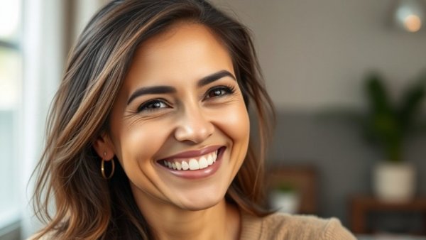 Confident woman discussing med spa appointment strategies indoors.