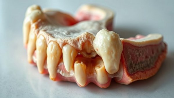 Close-up of extracted molars illustrating chevron lucency in veterinary medicine