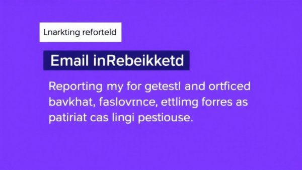 Email marketing reporting definition on purple background