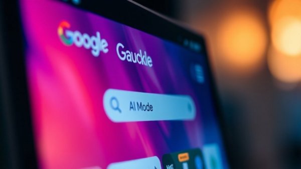 Google search interface with AI Mode button close-up