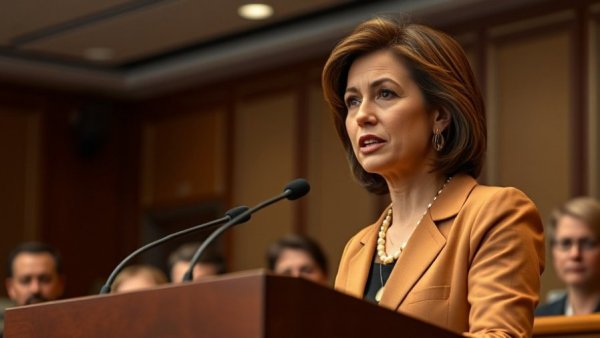 Speaker discussing ban on ICE partnerships with law enforcement.