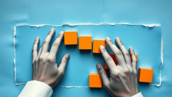 Retro-style hands and block steps in digital design, Classifier Layer in SEO