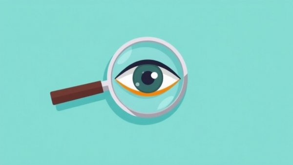 Illustration of eye under magnifying glass for police reform awareness.