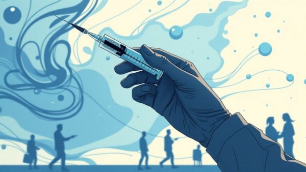 Abstract illustration with syringe and figures discussing GLP-1 safety concerns.