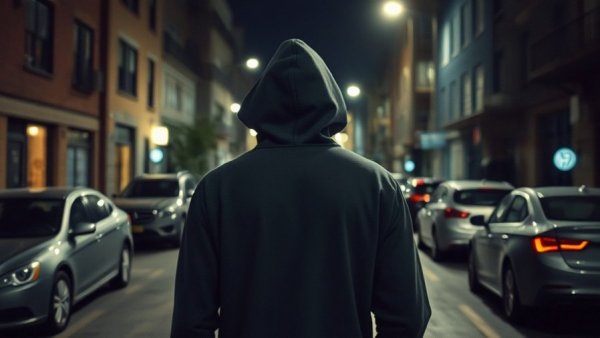 Grainy surveillance image in Austin mass shooting terrorism investigation.