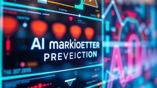 AI marketing predictions 2026 futuristic neon display, vibrant digital.