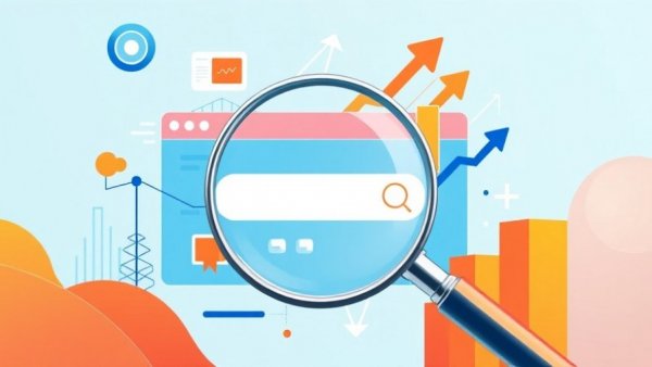 Illustration of citation-worthy content for SEO with a magnifying glass.