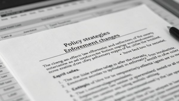 Document detailing police reform strategies on a desk