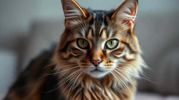Maine Coon cat close-up in feline cardiac emergencies context.
