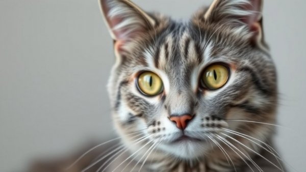Gray Maine Coon cat portrait, relevant to feline cardiac emergencies.