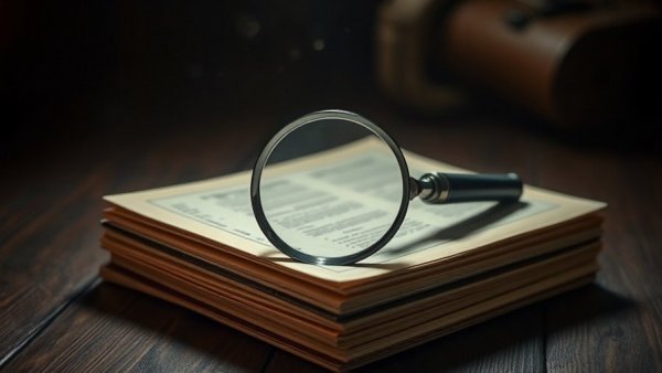Magnifying glass on detective files suggesting Veterinary Detectives