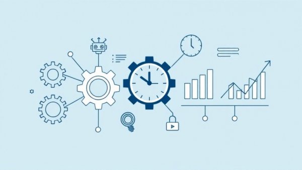 AI technology symbols and charts for veterinary clinic efficiency
