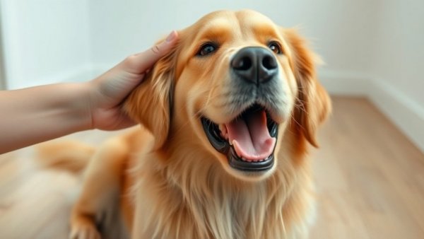 Golden retriever being petted, showcasing Midland Texas dog loving cities.