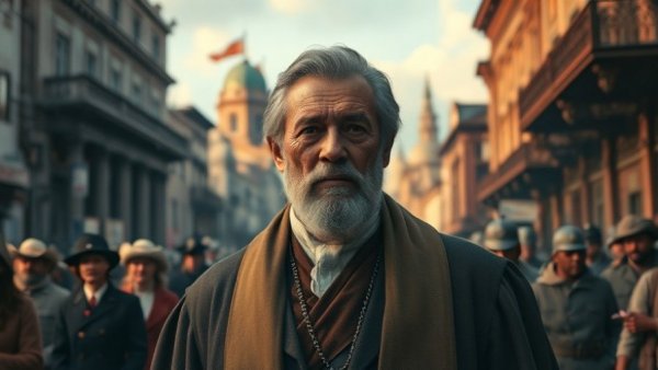 Historical figure illustrating leadership and law enforcement unity.