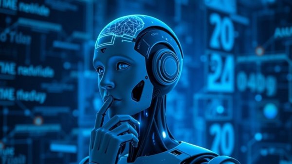 AI and human collaboration concept, digital brain and neon glow, leverage AI for veterinary clinics.