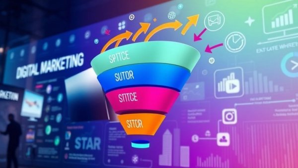 Dynamic digital marketing funnel concept for medspa marketing.