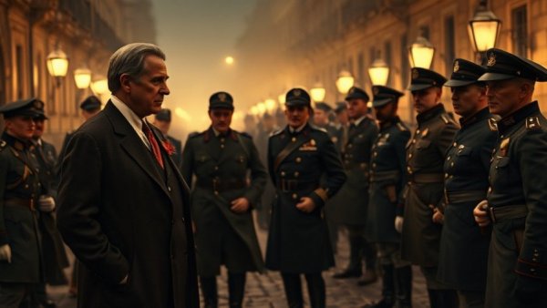 Theodore Roosevelt engaging in police reform discussion with officers.