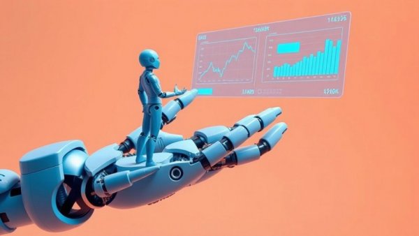 Futuristic robotic hand displays digital data, symbolizing AI side hustles.