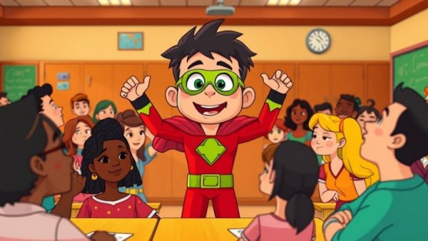 Cartoon superhero speaks about judgment in customer service.