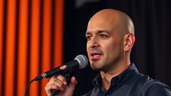 Confident speaker at medspa marketing event