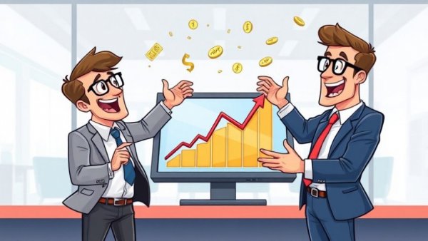 Inside-out growth strategy concept with cartoon professionals and chart