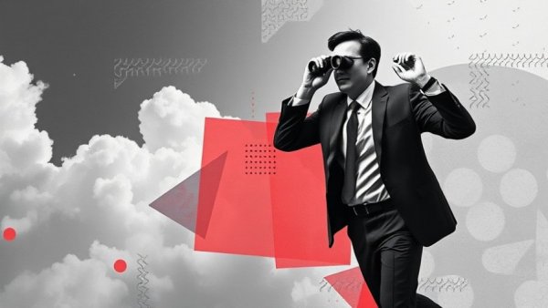 Surreal collage illustrates a career change in veterinary care.