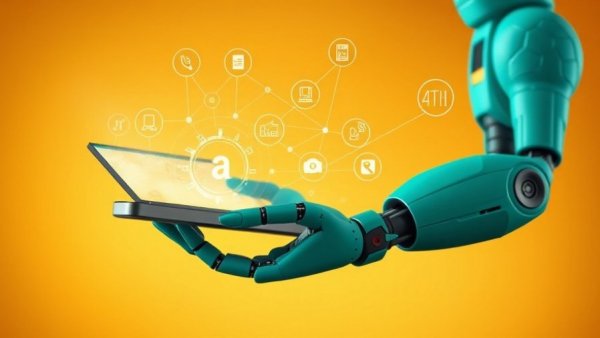 AI technology for veterinarians with digital icons and connections.