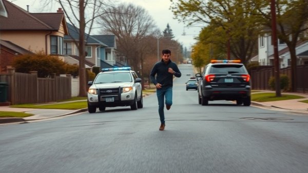 Police incident caught on body camera in suburban area.