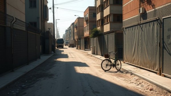 Grainy alleyway scene capturing police presence and environment.