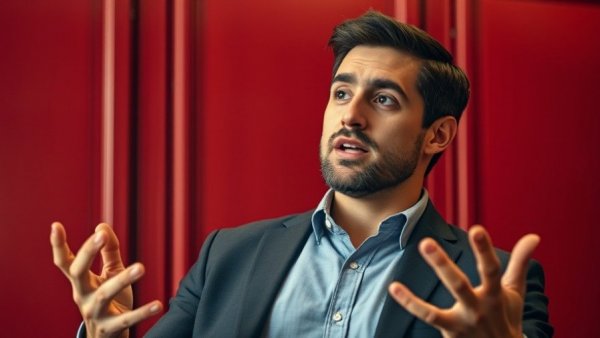 Man explaining strategies with focused lighting, medspa marketing strategies.