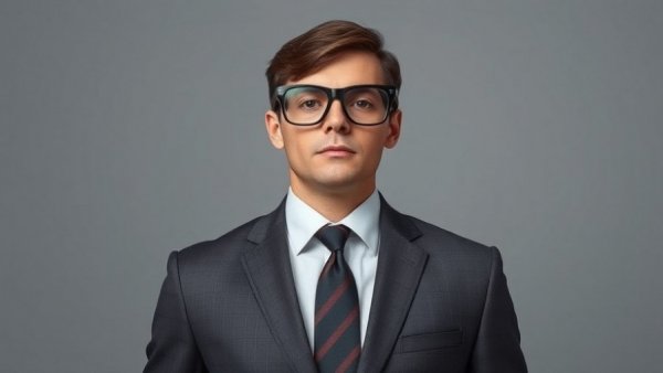 Invisible person in suit and glasses suggesting invisibility cloak technology.