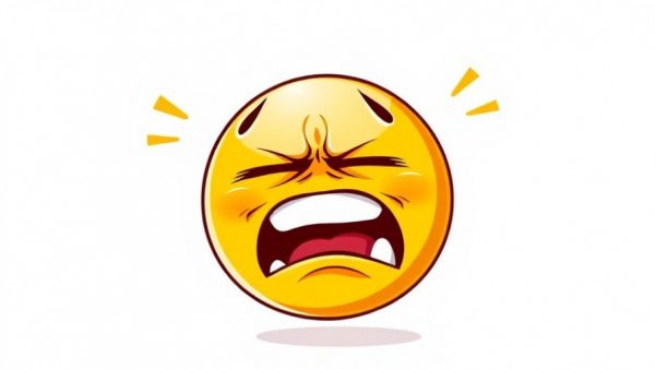 Expressive yellow emoji showing stress, related to officer wellness.