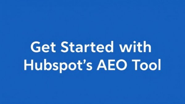 Blue text banner promoting HubSpot's AEO tool.