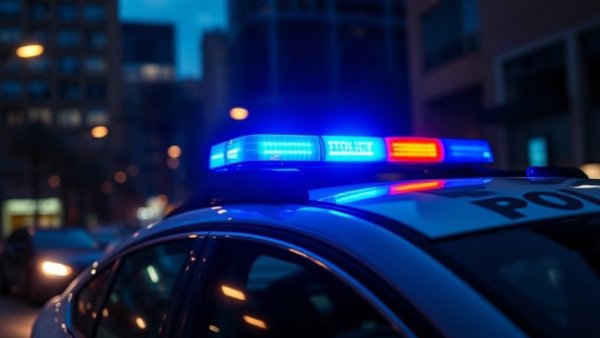 Close-up of police lights symbolizing decision-making in law enforcement.