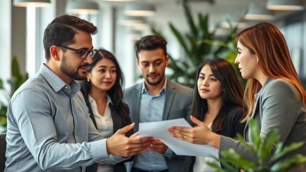 Office discussion scene with a focus on strategy for medspa marketing.