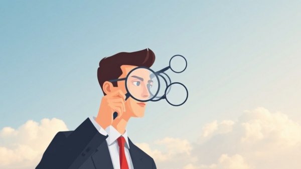 B2B buyers vendor choice strategies concept illustration with magnifying glasses.