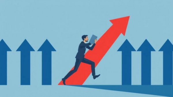 Symbolic pushback illustration with red arrow.