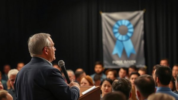 Former NFL player becomes police officer giving a speech at an event.