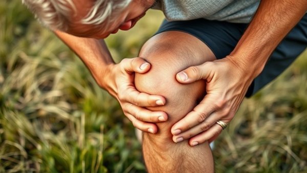 Man with knee pain, concept of osteoarthritis treatment injection.
