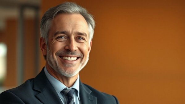 Confident businessman discussing entrepreneur growth strategies
