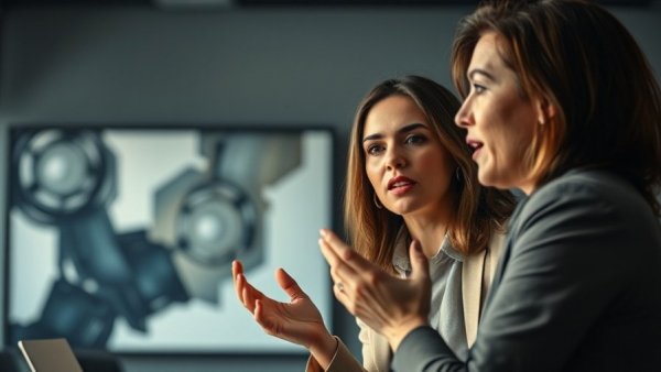 Confident woman discussing AI sales course for med spa owners.